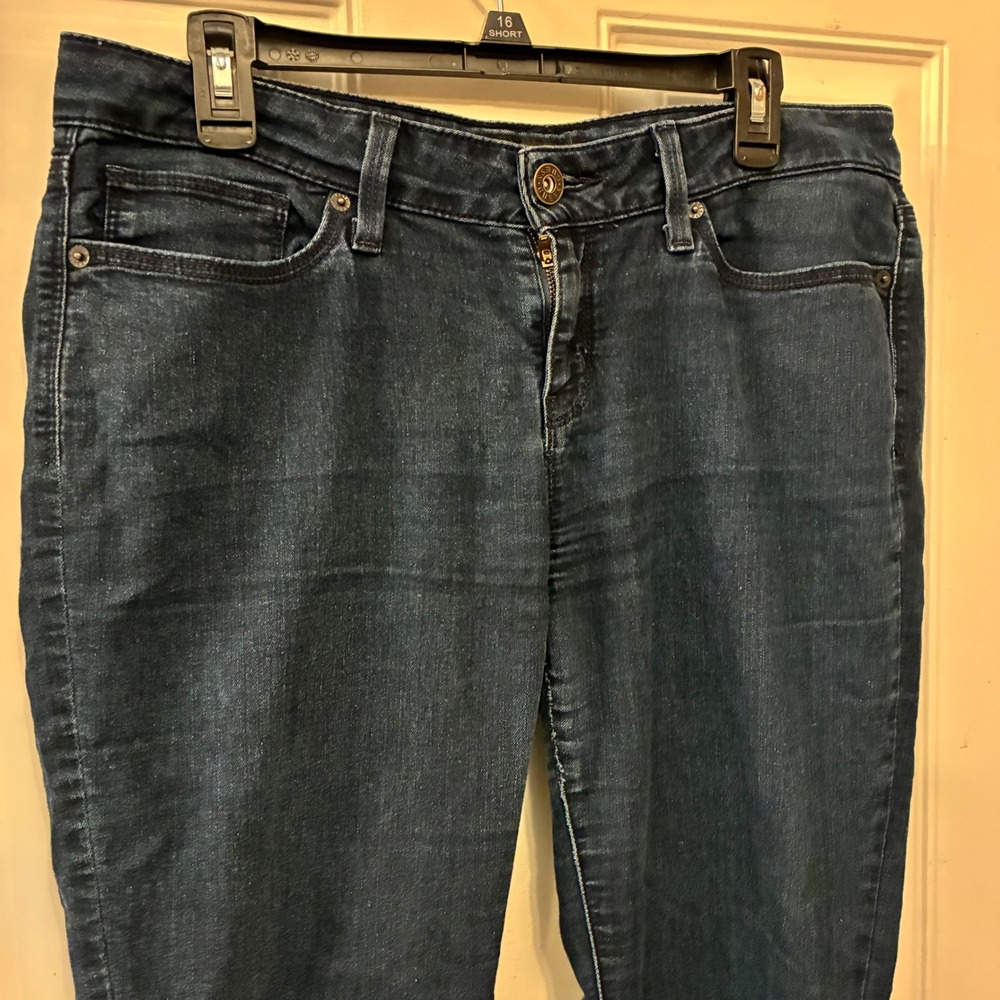Guess Womens Vintage Dark Wash Blue Denim Jeans Size 31 Skinny Short Casual